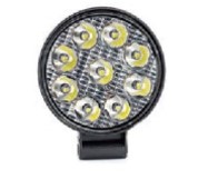 Lampara De Trabajo Redonda Pequea 9 Leds 27W 12/24V Spot