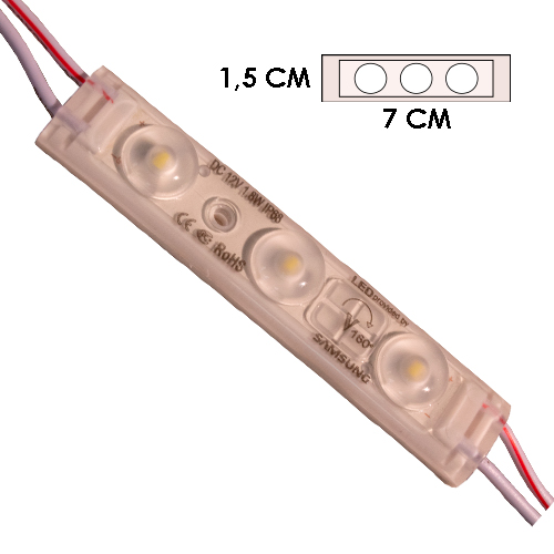 Modulo 3Led Difusor Blanco 6500K 12V Ip-67