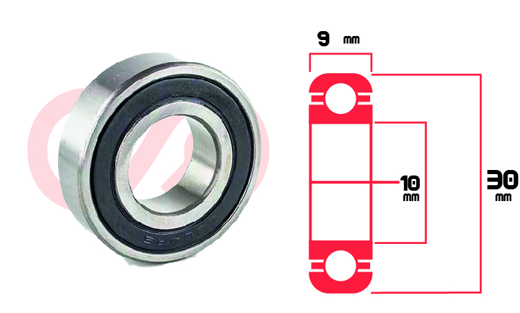 Rodamiento 6200 2Rs Alt Bosch Waspa Ford Toyota Universal