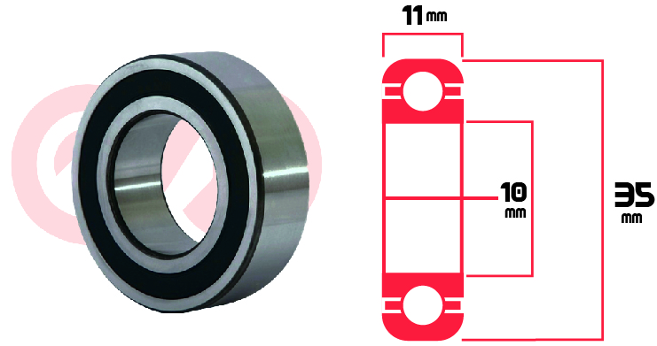 Rodamiento 6300 2Rs Universal