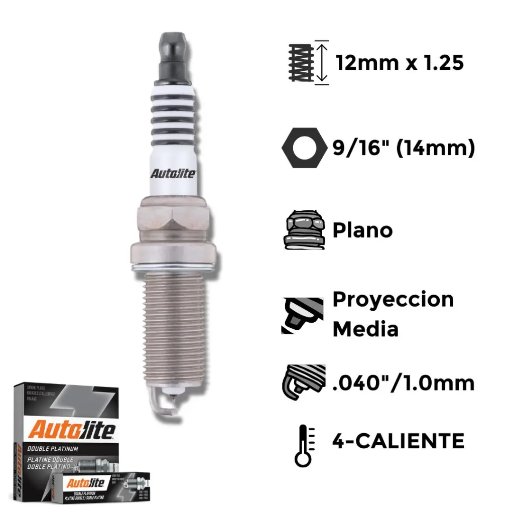 Bujia Autolite Doble Platino Ngk Plzkar6A-11